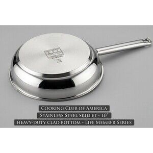 Cooking Club of America 10" Stainless Steel Skillet / Frying Pan